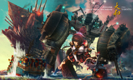 color ocean helicopter anime battle ships kantai_collection yamato wounded turret