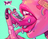 giantess vore size_difference tongue soft_vore voregoddess macrophilia yum femalepred