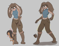 growth gentle giantess furry macro bunny barefoot shorts squirrel hugging top sihagen f/f