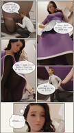 gentle comic long_hair clothed brunette tiny story dress foot_worship nylons shrunken_man digital_render thomas-crumb