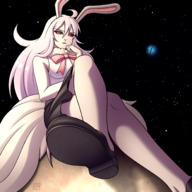 furry space clothed planet one_piece skirt goddess sitting carrot thunderafterdark plantigrade