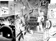growth giantess blushing manga blonde comic monochrome massage top dialogue between_breasts mato_seihei_no_slave shushu_suraga