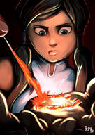 fire cruel korra on_hand legend_of_korra kisparlius