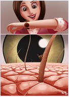 drawing giantess color eye close_up vanessa_bloome bee_movie on_hair dreamworks on_arm kisparlius nano arm_hair barry_b_benson arm_landscape