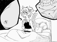 breasts vore furry mouth bed unaware waking_up on_nipple penny_(ethan64) emmacat64