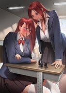 giantess school shrunken_man desk student schoolgirl_outfit kkasi00