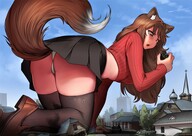 panties butt destruction skirt stockings military tank town cat_girl kkasi00