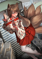 city destruction brunette stockings sandals bus vehicles fox_girl road thigh_highs yukata kkasi00