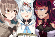 giantess minigirl stomach_growl implied_vore irys hololive vtuber thema1nman shirakami_fubuki nanashi_mumei hakos_baelz