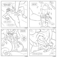 giantess comic shrinking oral couple lactation minigirl shrunken_woman breast_milk cippy1997