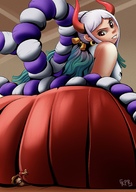 butt one_piece shrunken_man teasing monkey_d_luffy under_butt yamato kisparlius heavy