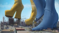 drawing giga city destruction high_heels helicopter train boots giantesses vehicles buggysplat crushing_city