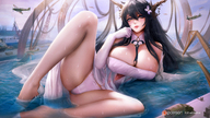 breasts panties black_hair water legs airplane thighs trucks azure_lane hms_indomitable turewindwalker