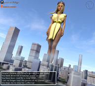breasts giantess giga city blonde destruction goddess digital_render vedogon