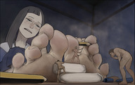 drawing feet barefoot brunette domination foot_worship naked_men desk steam fooooly eizouken eizouken_kanamori