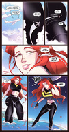 breasts drawing growth giantess earth giga mega space comic color large_breasts long_hair butt destruction ocean green_eyes smiling island moon gloves red_hair boots airplane waves pants vehicles clouds outdoors sky costume ships top belt dialogue wading satellite looking_at_tiny cosmic_giantess angelgts mary_jane spider-man marvel_comics the_wasp bare_midriff earth_20052 giant-woman