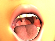 giantess vore mega tongue swimsuit mouth brunette brown_eyes pool shrunken_man diving_board digital_render