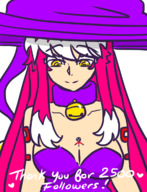 breasts drawing giantess panties upskirt tiny pink_hair witch animation bell bouncing_breasts majoumegami