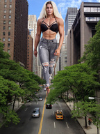 giantess collage city mega jeans wonderslug muscles abs walking vehicles athletic jozeffa_alajahji