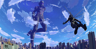 breasts giantess giga wings city mega butt handheld buildings multiple_sizes hand shrunken_man avengers costume ant-man helmet digital_render cassie_lang stature marvel_comics hope_van_dyne the_wasp scott_lang mkrinky