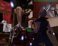 giantess masturbation shrinking final_fantasy voyeur unaware shrunken_man materia yuffie cloud_strife yuffie_kisaragi digital_render final_fantasy7 transform_materia
