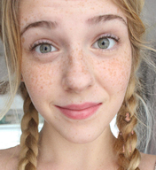 collage blonde bondage face shrunken_man eyes freckles braid hair daski