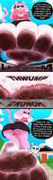 drawing giantess furry size_difference comic color clothed blood foot_crush cat_girl dialogue mspaintgts smartphone size_play