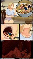 vore blonde comic color stomach minigirl shrunken_woman food swallowed cereal internal_view ida shevron