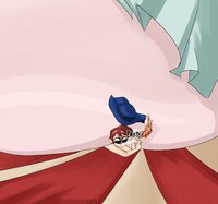 drawing color beach butt_crush fairy sitting unaware shin_megami_tensei beach_towel slugmanoctavo3