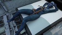 breasts giantess nude sleeping alien futanari penis mini_giantess amazon blue_skin minigirl shepard digital_render mass_effect liara_tsoni asari femshep dr-none