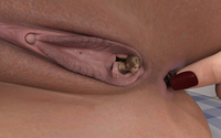 insertion pussy anal_insertion shrunken_woman close_up red_nails digital_render aaabbbzzz
