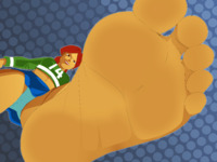 drawing upskirt color soles red_hair cheerleader foot_crush under_foot point_of_view rtue2