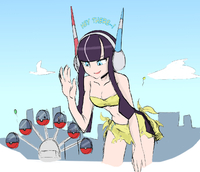 breasts drawing gentle giantess pokemon city mega color story sketch waving ferris_wheel source_needed elesa makeshift_clothing sizeable13