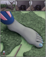 breasts drawing giantess giga comic color robot destruction barefoot spaceship earthquake forest blue_nails transformers arcee svenyatta airachnid