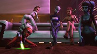 breasts horns alien butt blue_eyes cleavage brunette brown_eyes gloves boots kneeling blue_skin star_wars shrunken_man tentacles indoors tattoo milf belt sofa legs_crossed white_skin lightsaber looking_at_tiny digital_render sith orange_skin coach bare_legs bald princess_leia slave_dress leia togruta shrunkenlover bare_midriff padme_amidala ahsoka_tano padme aayla_secura dathomirian jedi asajj_ventress metal_bikini lekku twilek
