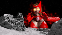 breasts giantess earth giga space large_breasts cleavage brunette moon gloves cruel costume astronaut tiara glowing_eyes digital_render cosmic_giantess marvel_comics scarlet_witch anttiergod