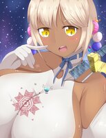 drawing earth giga color large_breasts planet pigtails bangs cosmic_giantess sana