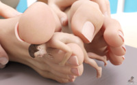 feet toes barefoot shrunken_man between_toes natural_nails digital_render vorifax natural_toenails