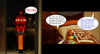 comic story succubus halloween fantasize shrunken_man candy no_panties trick_or_treat digital_render