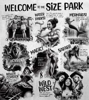 breasts giantess horns tail mega monochrome swimsuit barefoot cleavage skirt high_heels mermaid castle dress cowgirl reaching advertisement giantesses tribal magic thighs amusement_park corset necklace bending_down pirate cowboy_hat roller_coaster water_slide magician leopard_print hair_bun bare_legs bowtie ai_art franka1945 safari