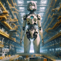 breasts giantess mega robot factory ai_art poisonpen