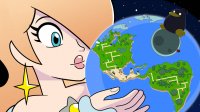 drawing giantess earth giga blonde space color blue_eyes planet mario moon unknown_artist earrings stars source_needed cosmic_giantess princess_rosalina hair_covering_eyes penguin