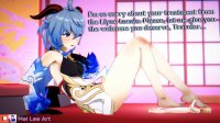 breasts nude horns masturbation blonde penis blue_eyes toes barefoot anime blue_hair gloves sitting shrunken_man smothering dialogue footjob looking_at_tiny digital_render bare_legs meileeart
