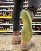 collage soles socks leggings shrunken_man sneakers green_socks sock_entrapment marklovefeet