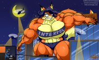 breasts drawing giantess panties furry tail city mega vixen color large_breasts destruction claws cleavage bra buildings helicopter blue_hair angry fox yellow_eyes moon police boots muscles abs mask hiding night thighs earrings belt stars spotlights cane sly_cooper orange_skin grey_skin carmelita_fox cutaway police_officer sly_cooper_(series) grey_fur orange_fur rampage_guy