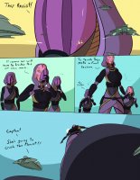 breasts drawing growth giantess giga alien comic color armor toes military invasion yellow_eyes spaceship tali explosion giantesses mask tattoo point_of_view belt dialogue hands_on_hips hood mass_effect talizorah pink_skin quarian caiman2 conquering picjusbro