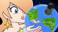 drawing giantess earth giga blonde space color blue_eyes planet mario moon earrings stars cosmic_giantess princess_rosalina hair_covering_eyes penguin thegiantwoman