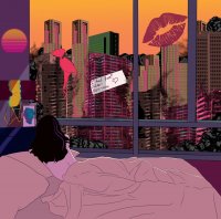 drawing city black_hair color destruction bra buildings bed smoke bedroom pillows lipstick_imprint window_view hair_streak pocketsizejade