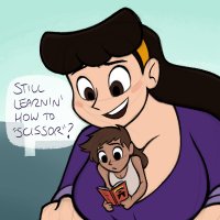 breasts drawing giantess city mega black_hair color large_breasts long_hair cleavage buildings brown_eyes shrunken_woman dark_skin book dialogue hairband reading looking_at_tiny between_breasts spunkbug perky_towers christine