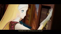 giantess size_difference blonde long_hair blue_eyes story gloves shrunken_man hand_crush books background indoors glove hairband digital_render fioracle metaphor_refantazio junah_cygnus traveling_boy